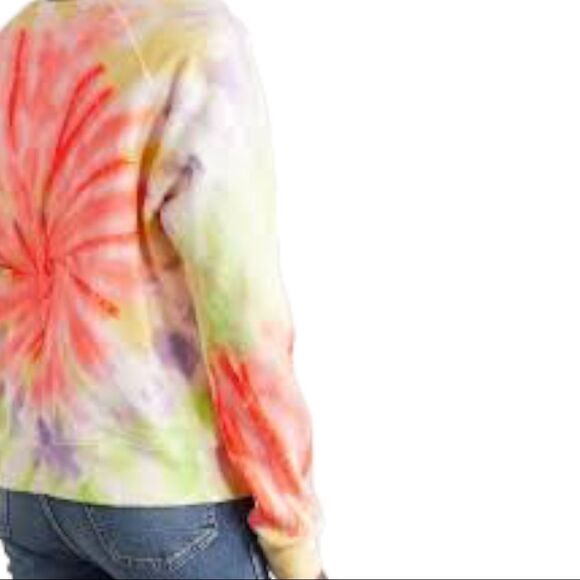 Re/done Tie Dye Cotton Jersey Sweatshirt - Picture 2 of 12